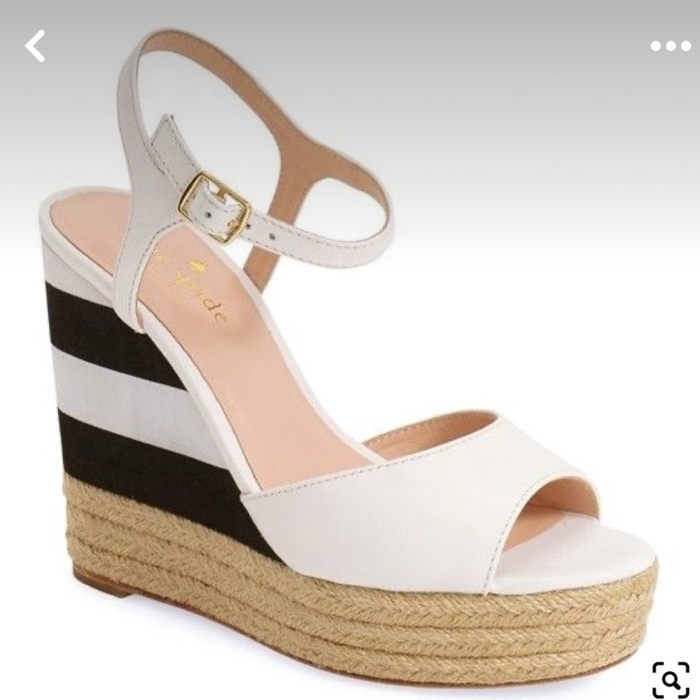 ♠️Kate Spade Deanne wedge stripped heel sandals
